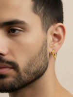 Thumbnail for NVR Men's Multicolour Geomatric Shaped Stud Earrings - Distacart