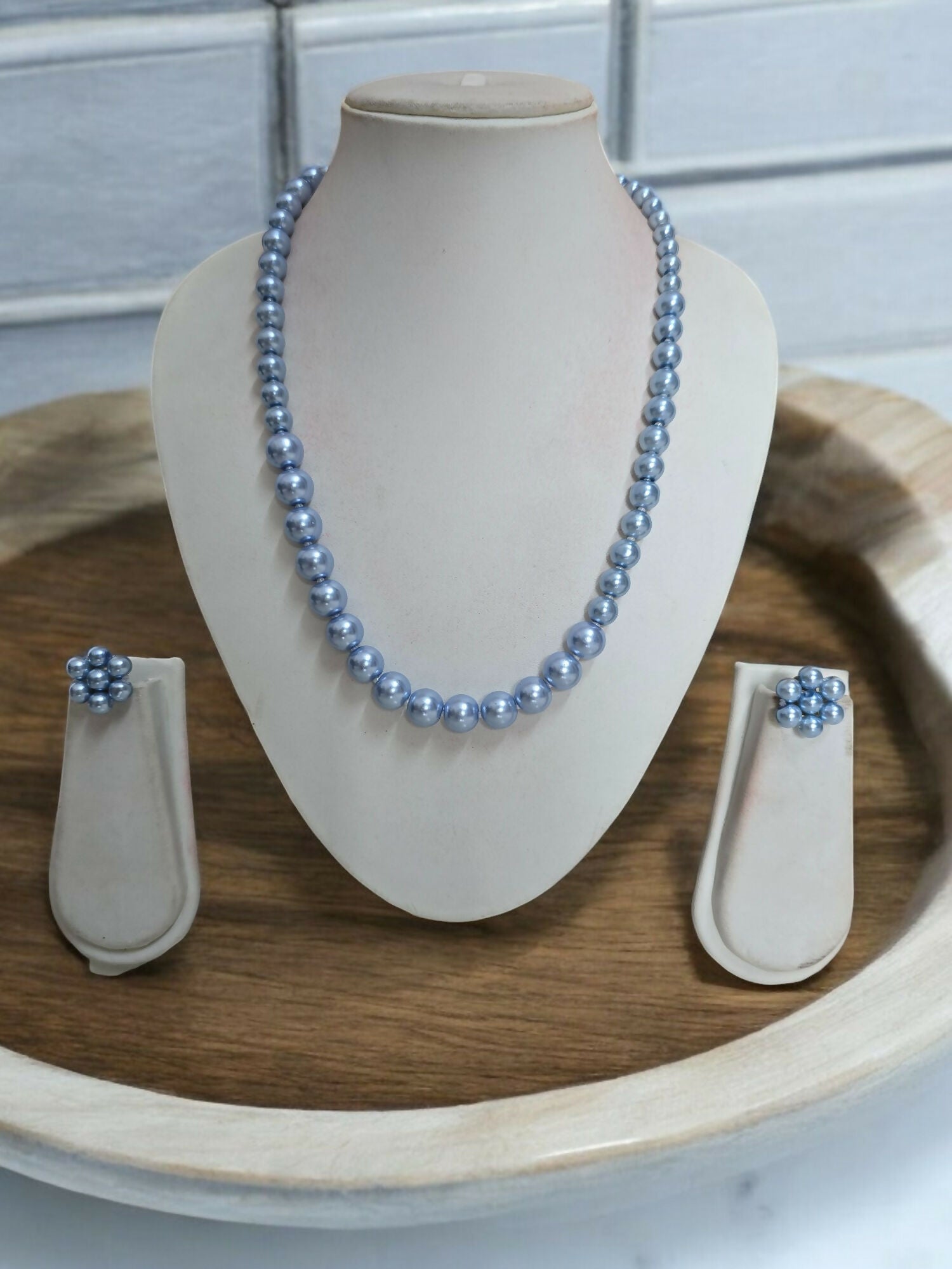 Inhanns Spectrum Everyday Pearl Sets - Single Strand - Teelblue - Distacart