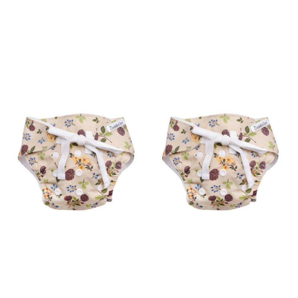 Cuddle Care Wildflower New Born Baby Diapers (Pack of 2) - Distacart