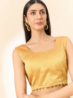 Thumbnail for Beige Organza Floral Embroidered Saree with Unstitched Blouse Piece - Roozal - Distacart