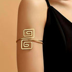 Thumbnail for Joban Fashion Golden Alloy Fancy Spiral Cuff Armlet
