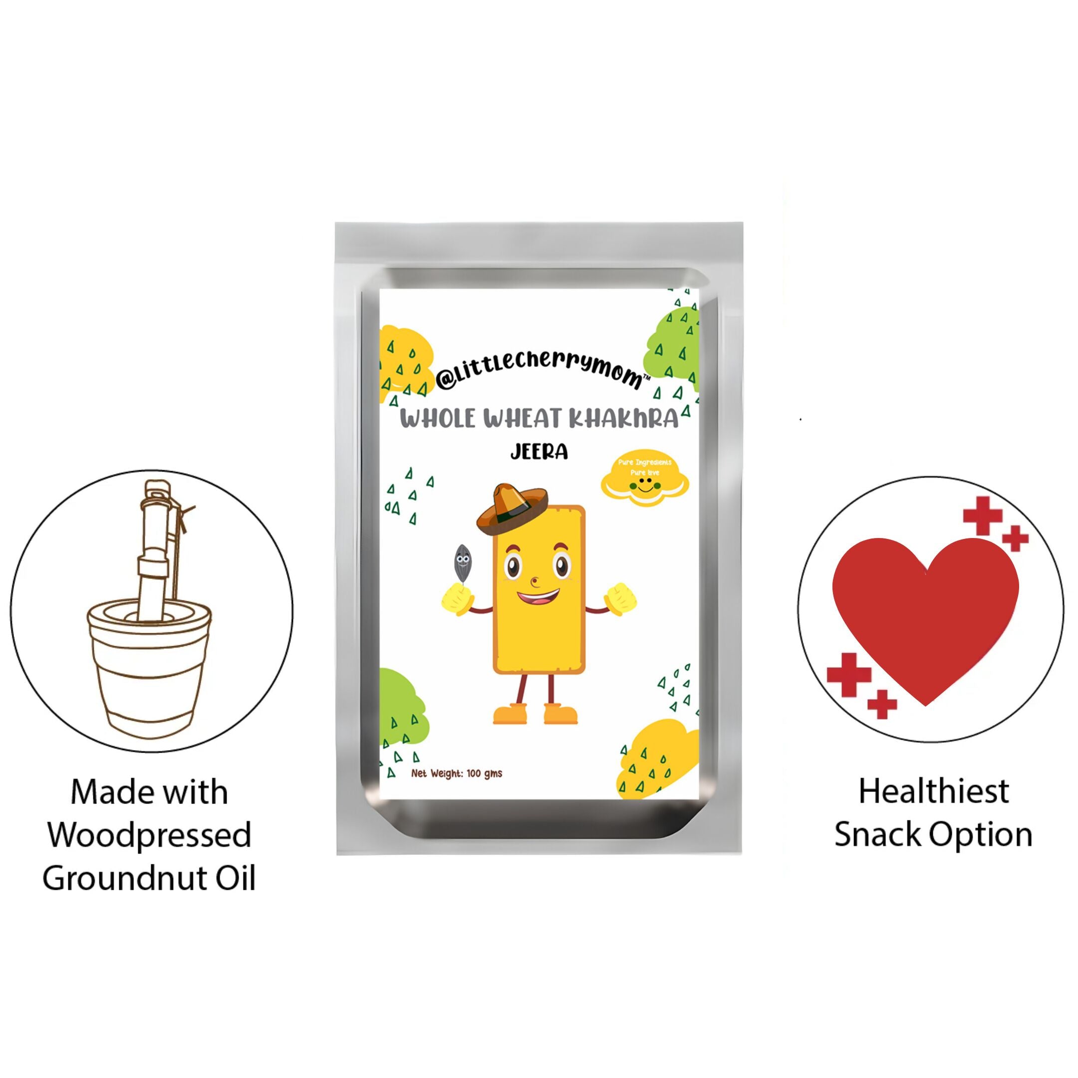 Littlecherrymom Whole Wheat Khakhra – Jeera - Distacart