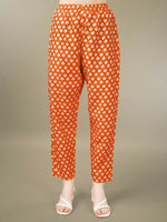 Thumbnail for Jyoti Fashion Women's Orange Rayon Embroidery & Sequence work Kurta with Trouser & Dupatta - Distacart