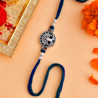 trueBrowns X Voylla Blue High Polish Beaded Thread Rakhi - Distacart