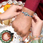 Thumbnail for trueBrowns X Voylla Blue High Polish Beaded Thread Rakhi