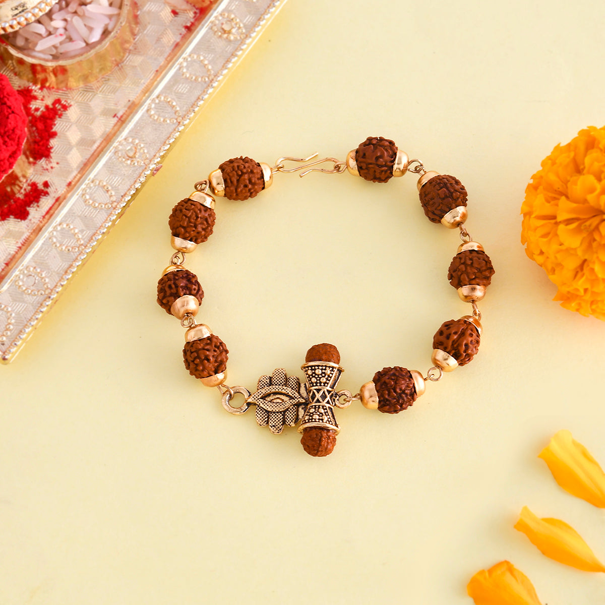trueBrowns X Voylla Ethnic Rudraksha Beads Rakhi - Distacart