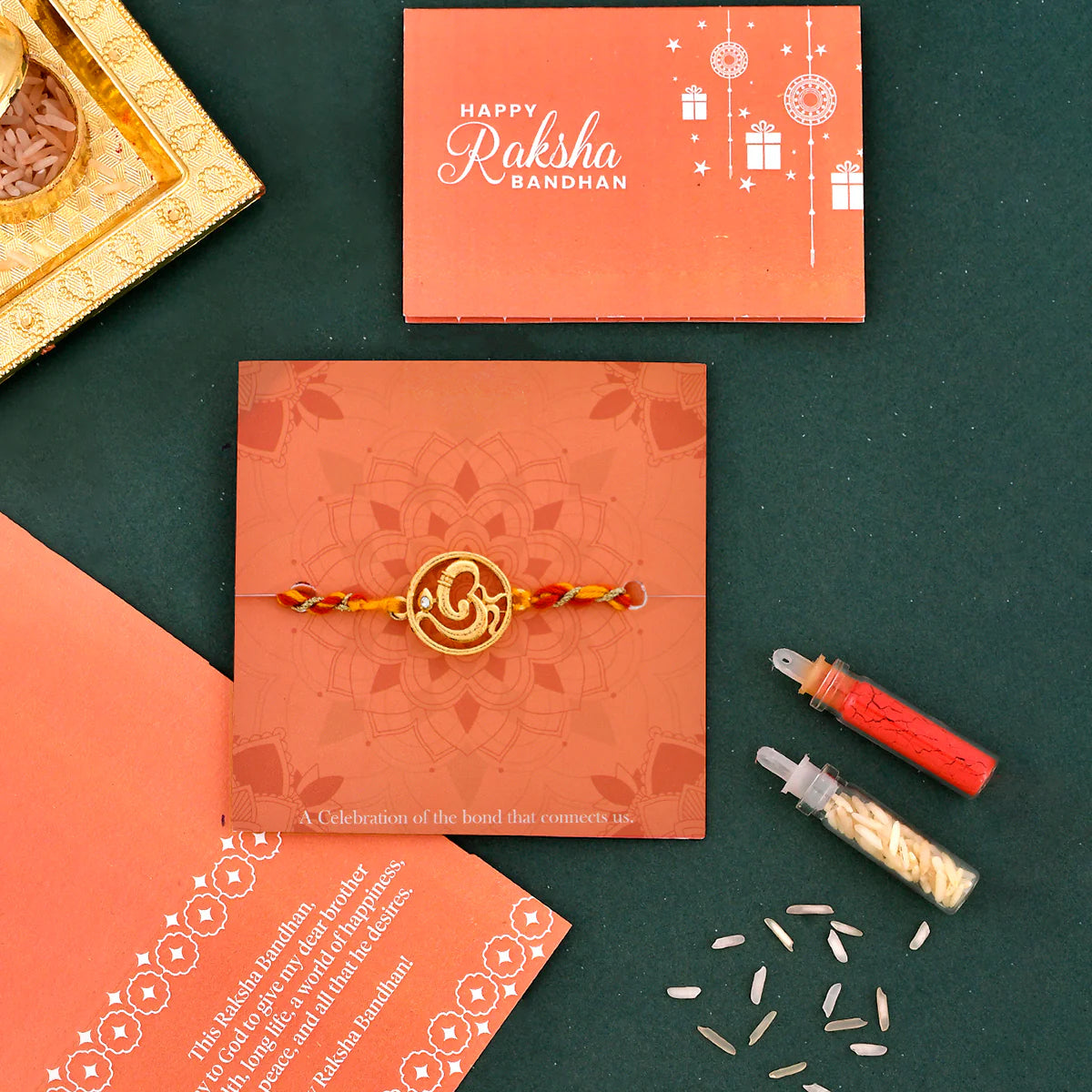 trueBrowns X Voylla Om Rudraksha Beads Thread Rakhi