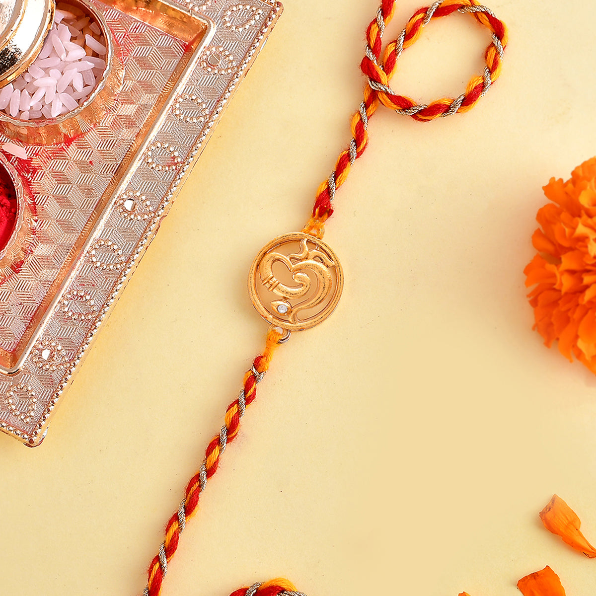 trueBrowns X Voylla Om Rudraksha Beads Thread Rakhi - Distacart