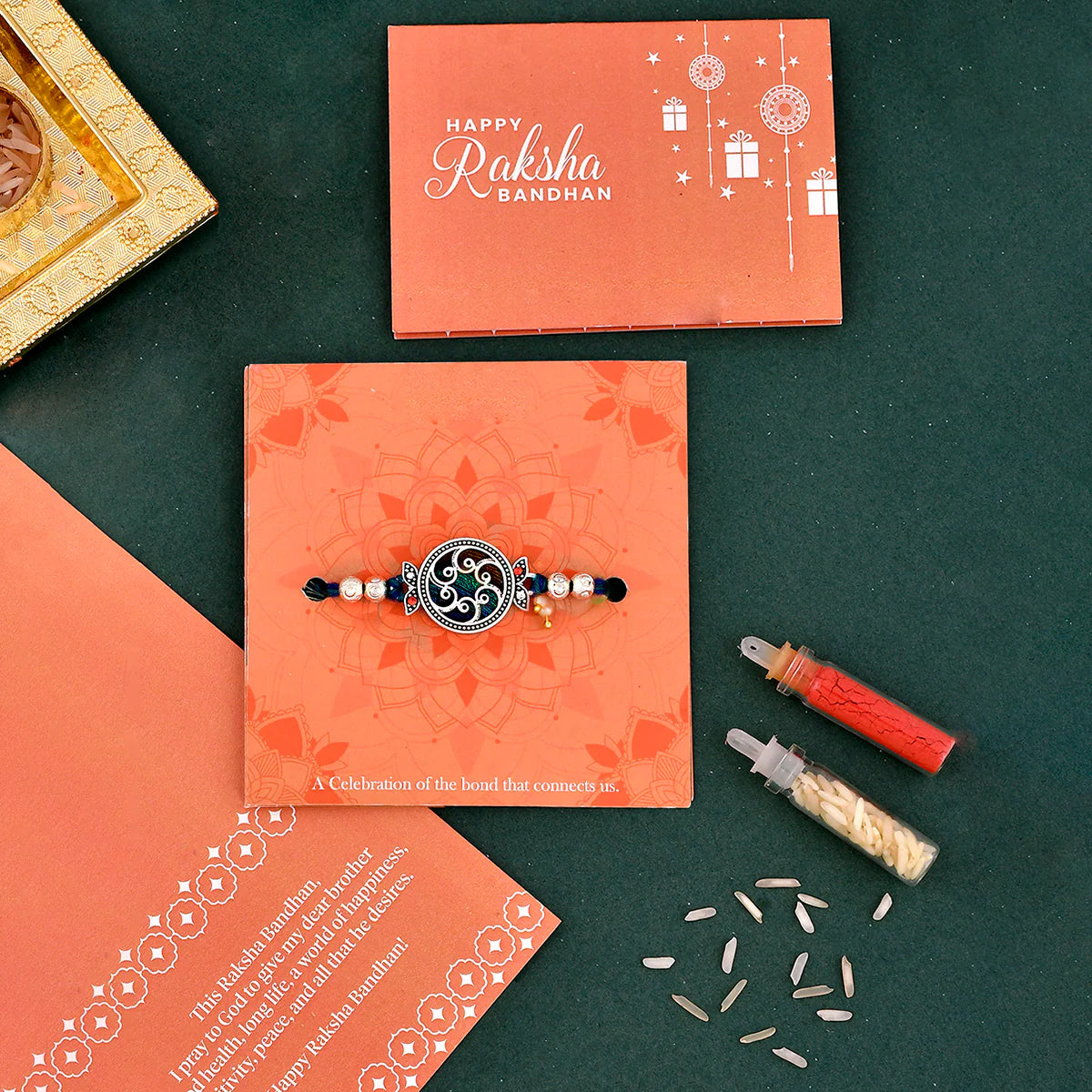trueBrowns X Voylla Beaded Mandala Inspired Thread Rakhi