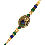 Thumbnail for trueBrowns X Voylla Radha Krishna Peacock Feather Beaded Thread Rakhi