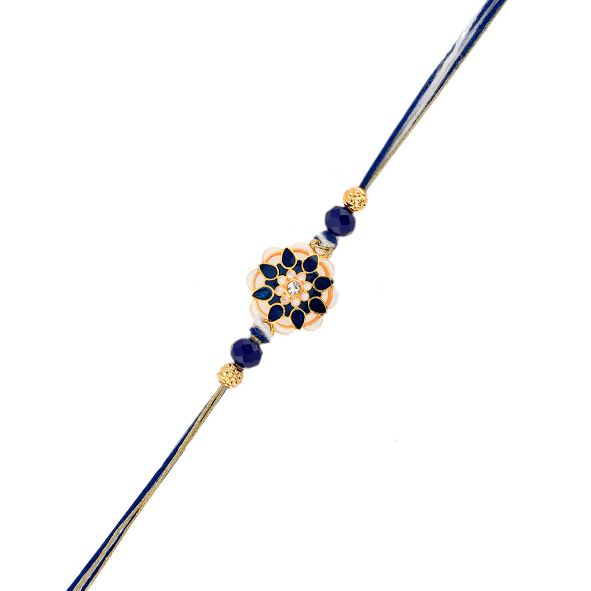 trueBrowns X Voylla Ethnic Studded Blue Thread Rakhi