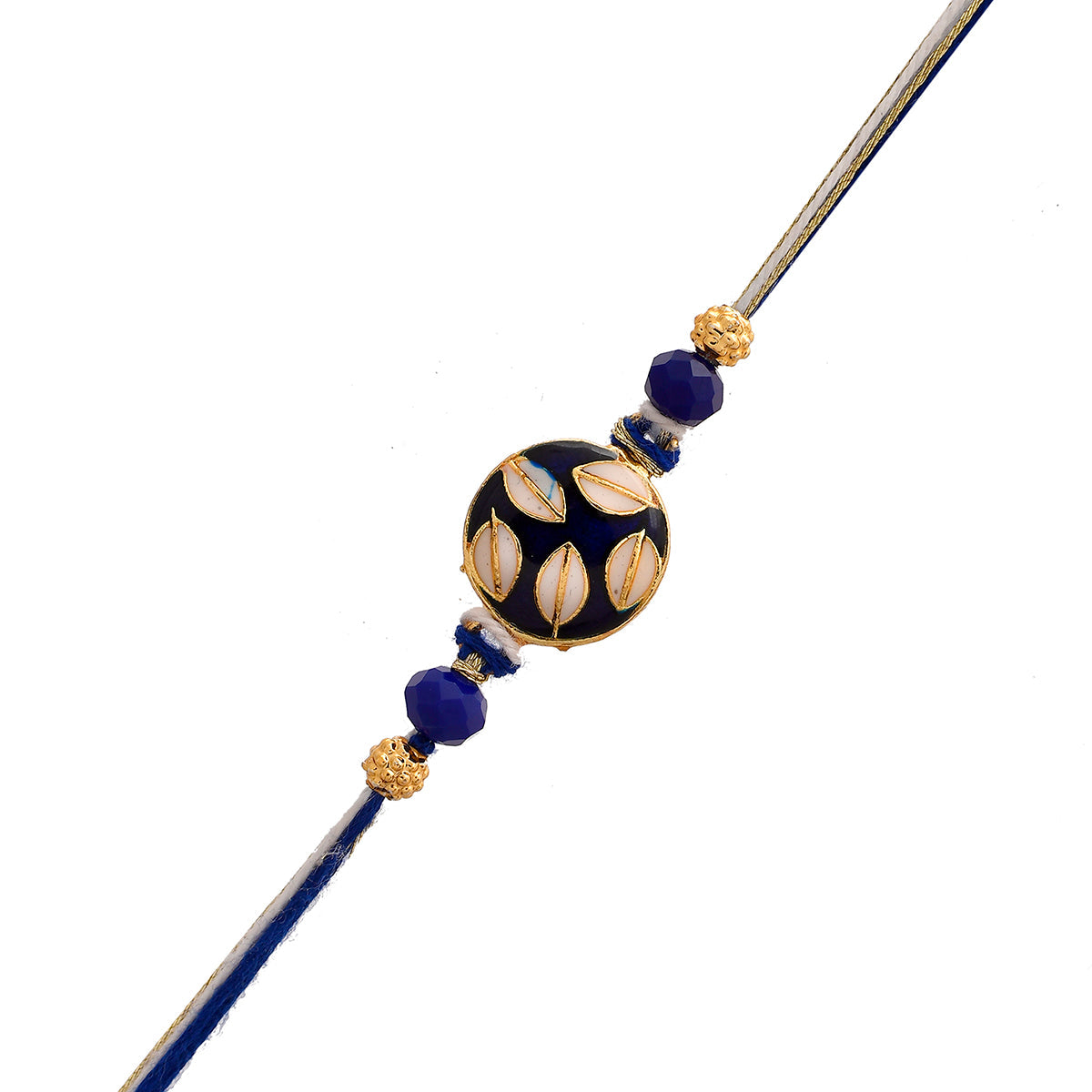 trueBrowns X Voylla Ethnic Embellished Blue Thread Rakhi