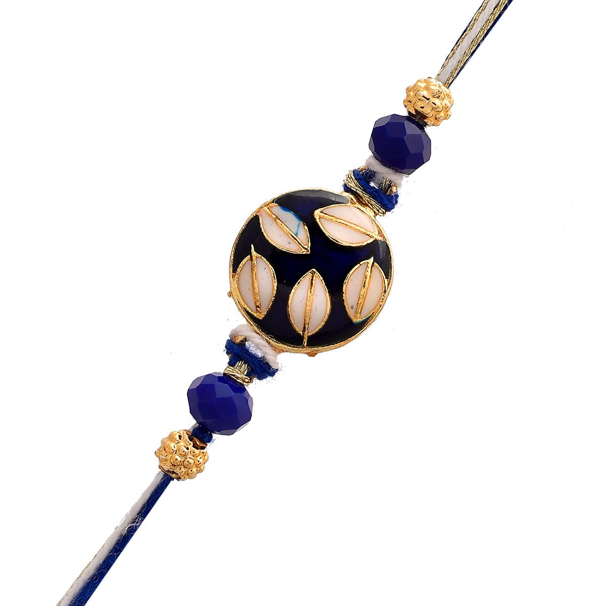 trueBrowns X Voylla Ethnic Embellished Blue Thread Rakhi