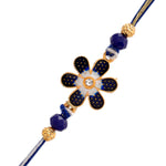 Thumbnail for trueBrowns X Voylla Ethnic Floral Motif Blue Thread Rakhi