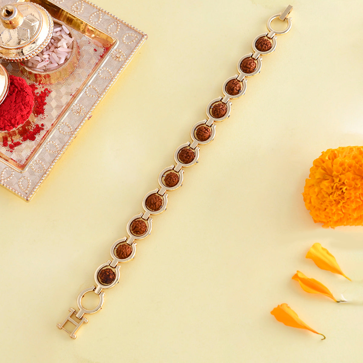 trueBrowns X Voylla Rudraksha Beads Bracelet Style Rakhi - Distacart