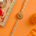 Thumbnail for trueBrowns X Voylla Traditional Shree Inscription Zirconia Studded Rakhi