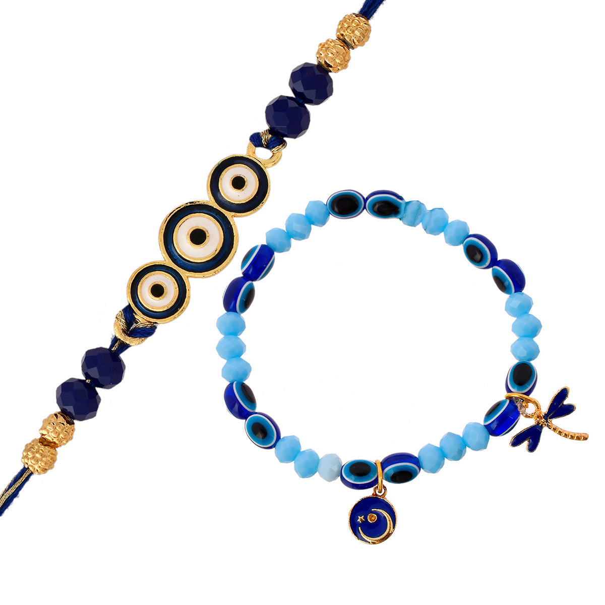 trueBrowns X Voylla Evil Eye Bracelet Style Bhaiya-Bhabhi Rakhi - Distacart