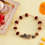 Thumbnail for trueBrowns X Voylla Lord Shiva Motifs Rudraksha Rakhi