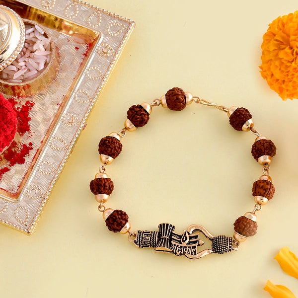 trueBrowns X Voylla Lord Shiva Motifs Rudraksha Rakhi