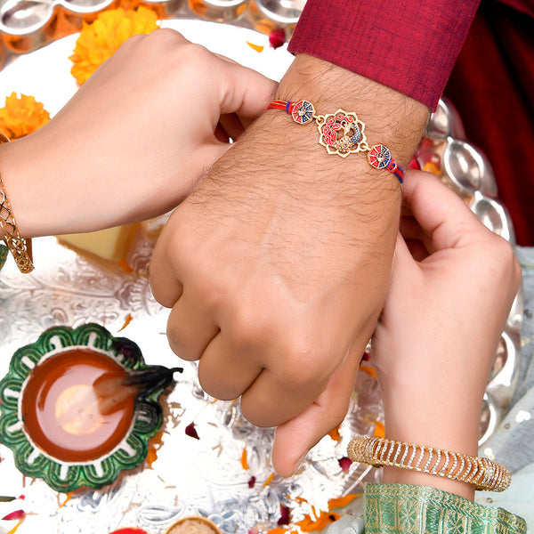 trueBrowns X Voylla Cutwork Studded High Polish Thread Rakhi
