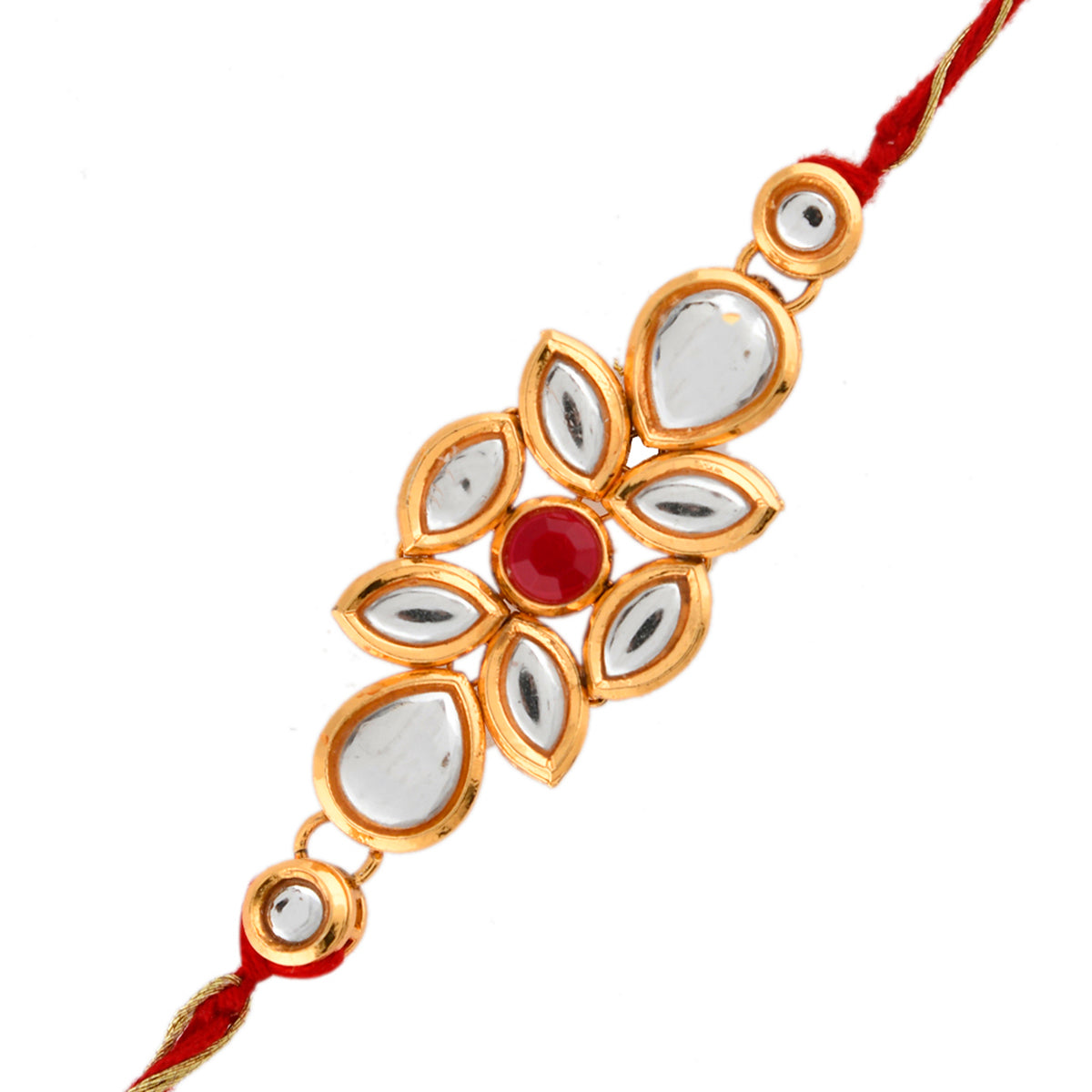 trueBrowns X Voylla Ethnic Kundan Polki Thread Rakhi