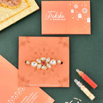 Thumbnail for trueBrowns X Voylla Ethnic Kundan Polki Thread Rakhi