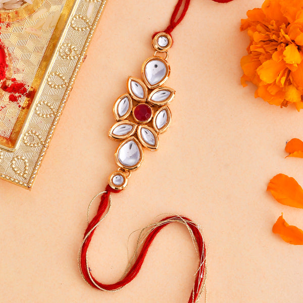 trueBrowns X Voylla Ethnic Kundan Polki Thread Rakhi