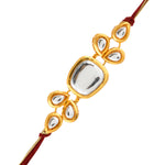 Thumbnail for trueBrowns X Voylla Classic Kundan Polki Studded Ethnic Thread Rakhi