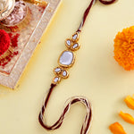 Thumbnail for trueBrowns X Voylla Classic Kundan Polki Studded Ethnic Thread Rakhi