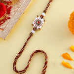 Thumbnail for trueBrowns X Voylla Classic Gems Studded Ethnic Thread Rakhi