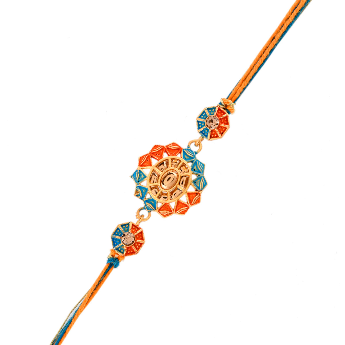 trueBrowns X Voylla Colorful Golden Ethnic Thread Rakhi