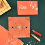 Thumbnail for trueBrowns X Voylla Colorful Golden Ethnic Thread Rakhi