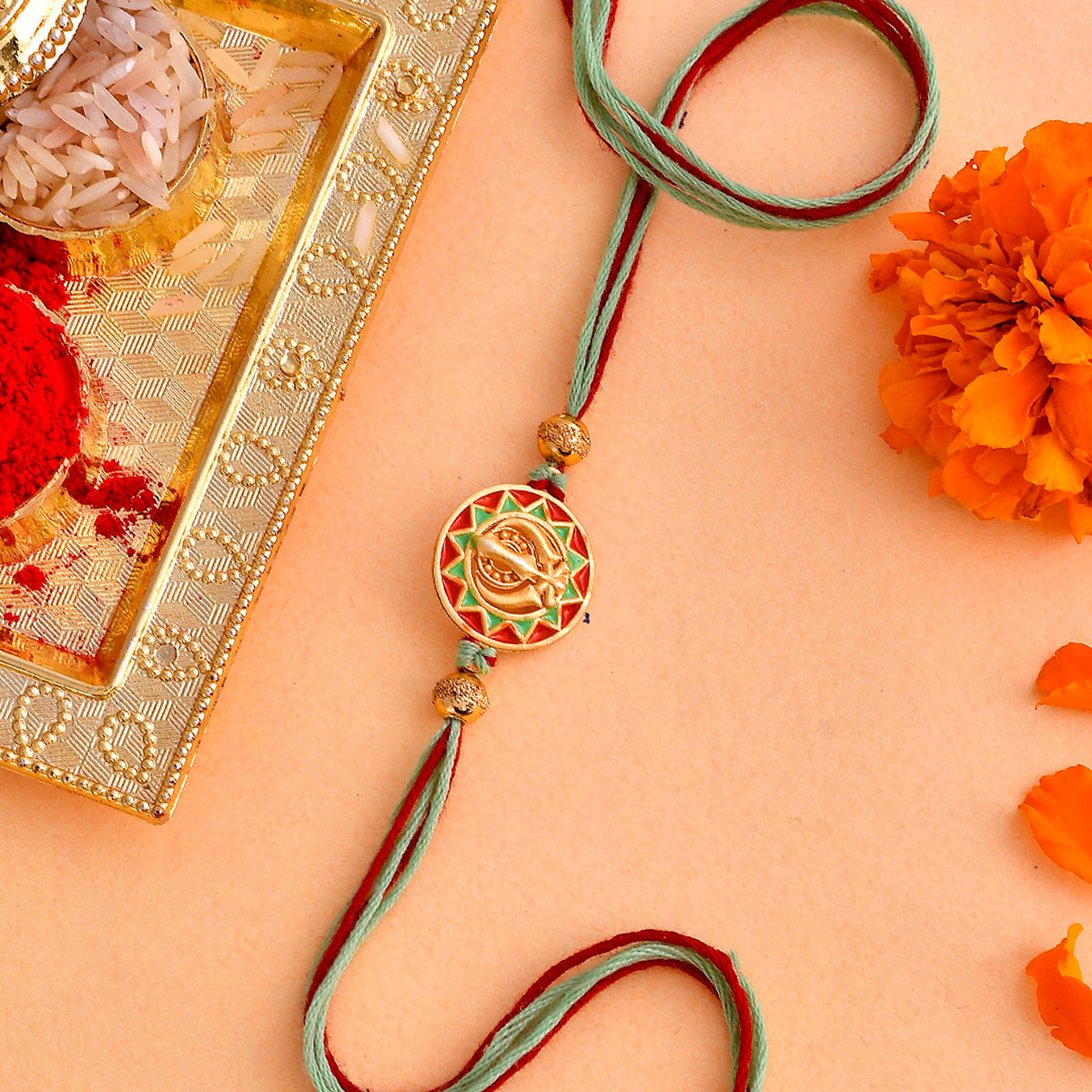 trueBrowns X Voylla Ethnic Colorful Enamel Thread Rakhi - Distacart