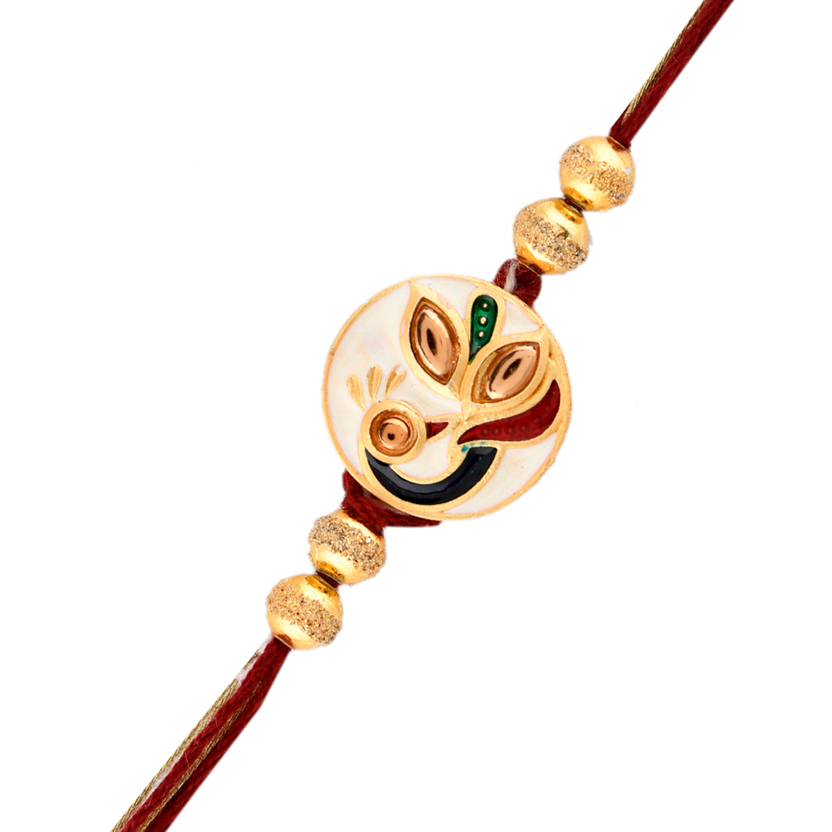 trueBrowns X Voylla Enameled Peacock Motif Thread Rakhi