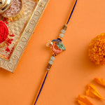 Thumbnail for trueBrowns X Voylla Colorful Enameled Peacock Motif Beaded Thread Rakhi