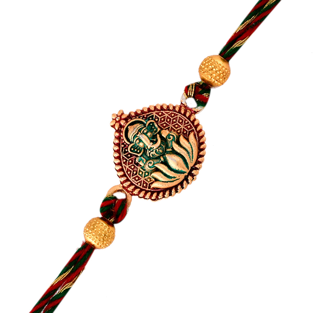 trueBrowns X Voylla Lord Ganesha Colorful Enameled Ethnic Rakhi