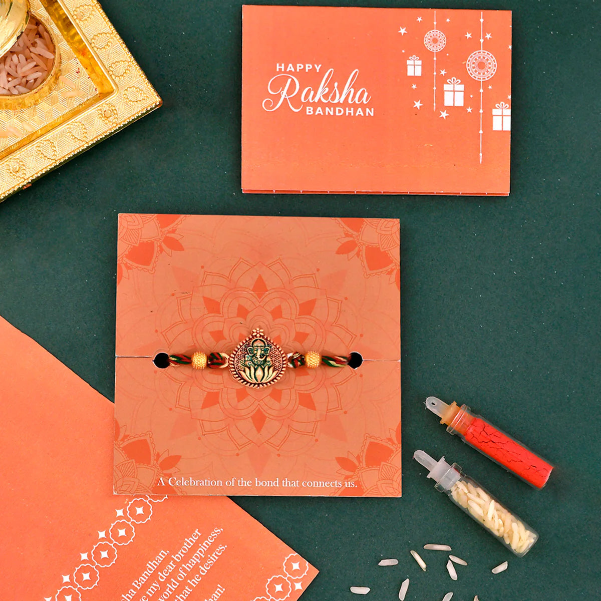 trueBrowns X Voylla Lord Ganesha Colorful Enameled Ethnic Rakhi