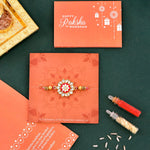 Thumbnail for trueBrowns X Voylla Green Gems Studded Ethnic Thread Rakhi