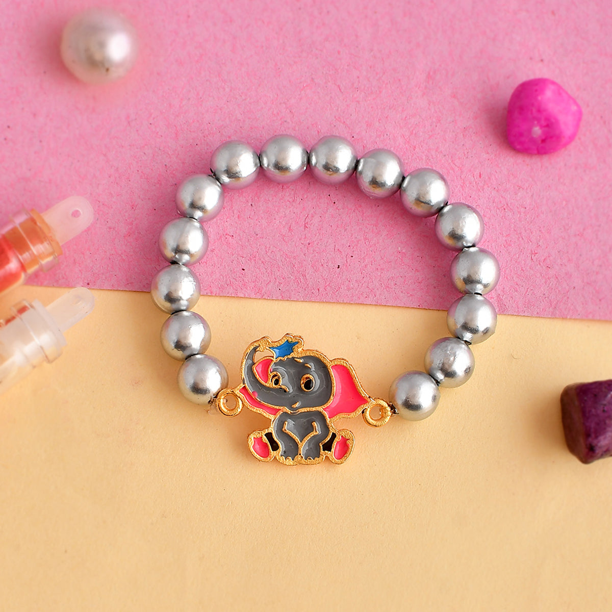 trueBrowns X Voylla Colorful Dumbo Motif Beaded Kids Rakhi - Distacart