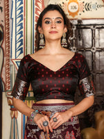 Thumbnail for Astita Maroon Silk Saree