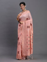 Thumbnail for Astita Linen Cotton Light Pink Saree