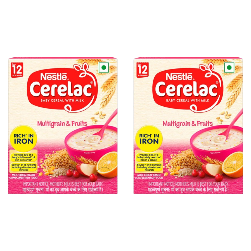 Nestle Cerelac Baby Cereal with Milk, Multigrain & Fruits 12 Months
