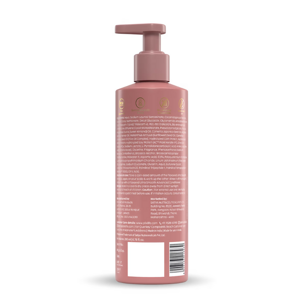 PLIX The Plant Fix Flaxseed Ultrasmooth Advanced Shampoo - Distacart