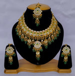 Thumbnail for Joban Fashion Hand Made High Quality Gold Plated Base Metal Alloy Kundan Stone Studded Kundan Jewellery Set - Distacart