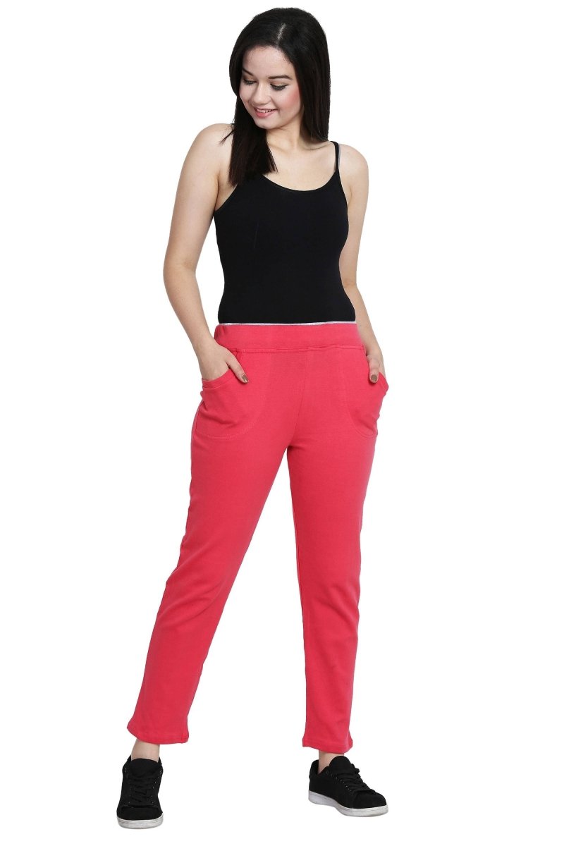 Asmaani Pink color Hosiery Lower with Two Side Pockets.