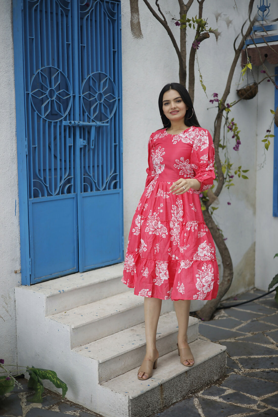Aayaa Designer Printed One Piece Dress - Multi Color - Distacart
