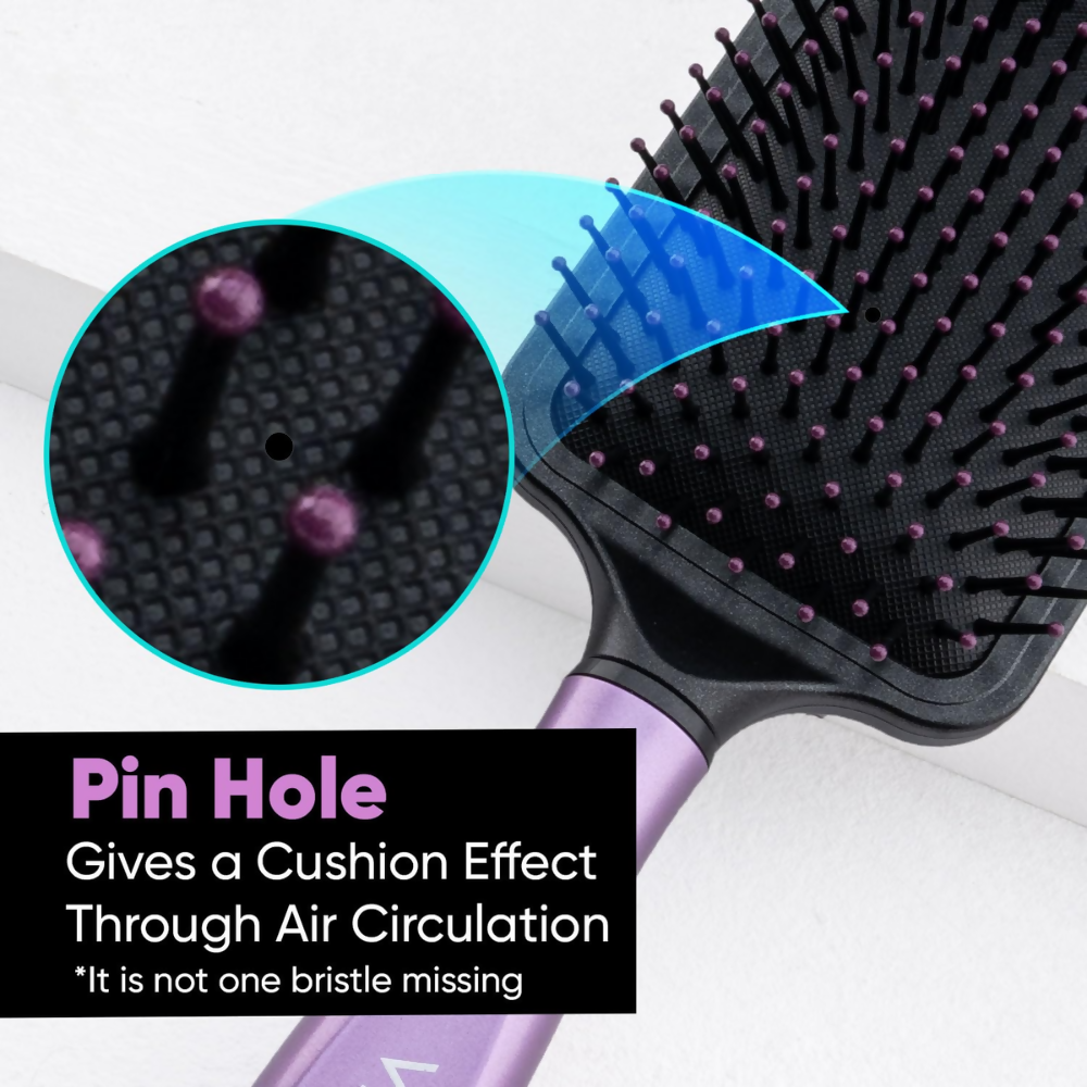 Vega Paddle Hair Brush with Cleaning Comb - Dista