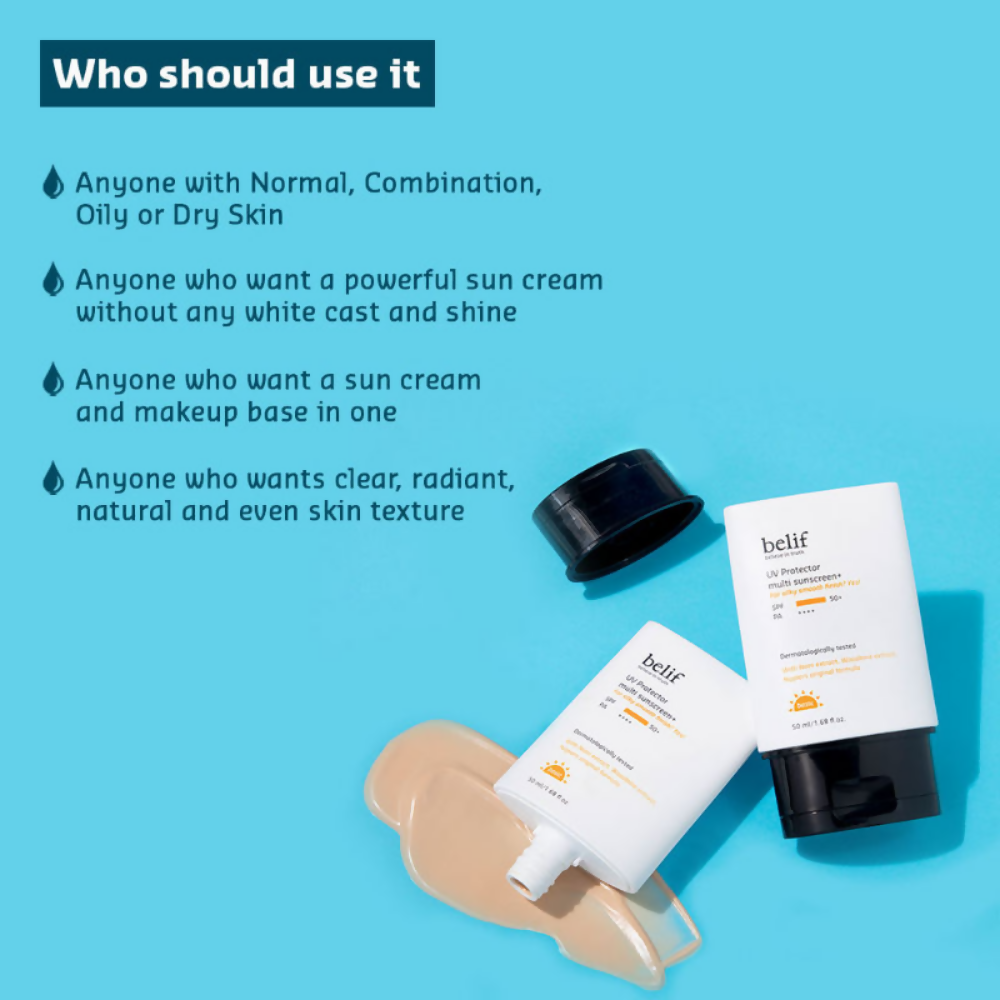 Belif UV Protector Multi Face Sunscreen SPF50+ PA++++ - Distacart