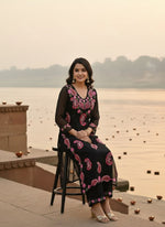 Thumbnail for Dwija Fashion Embroidered Kurti With Pant-Black