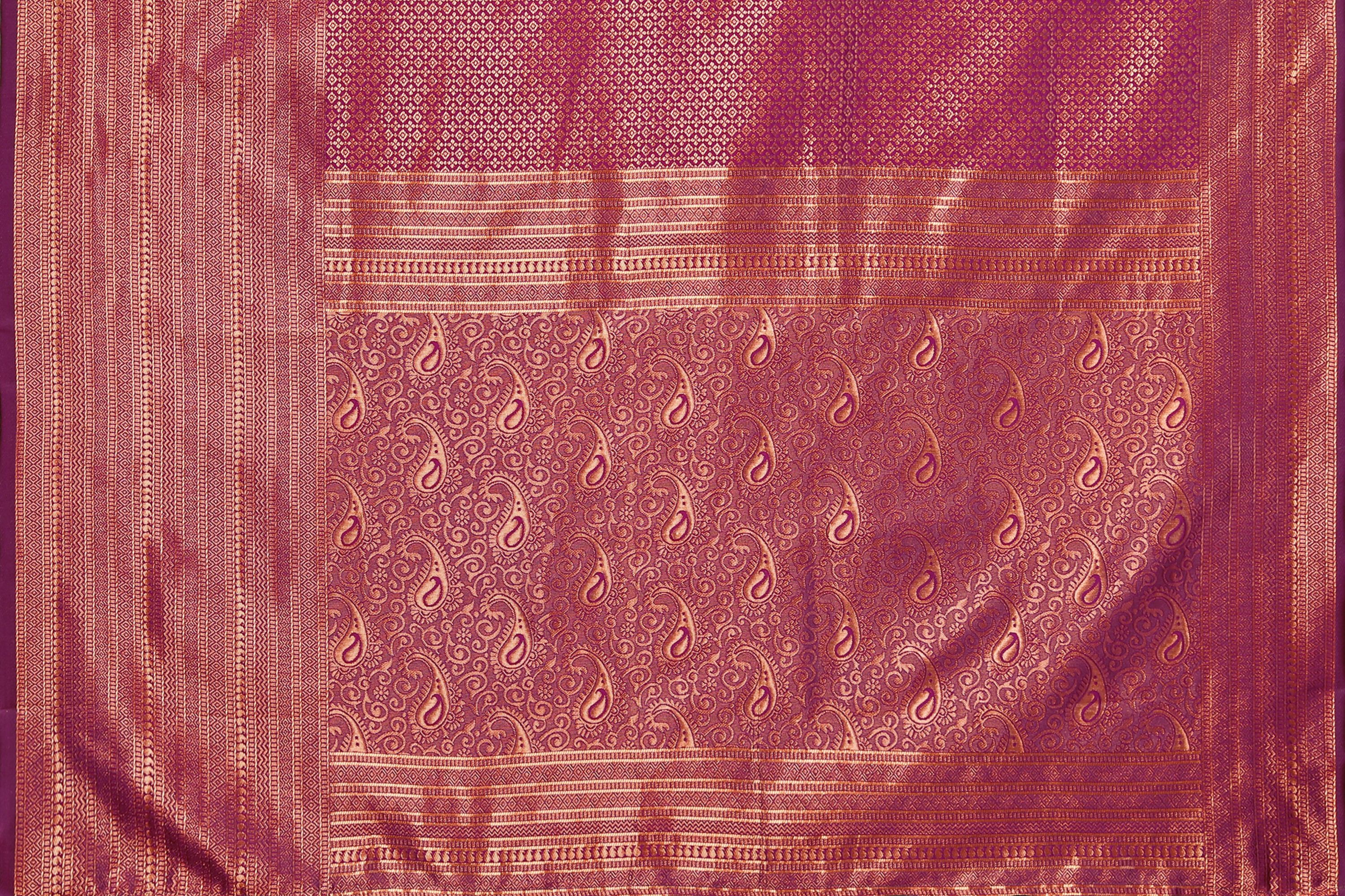 Vamika Weaving Banarasi Jacquard Purple Kanjivaram Saree - Distacart